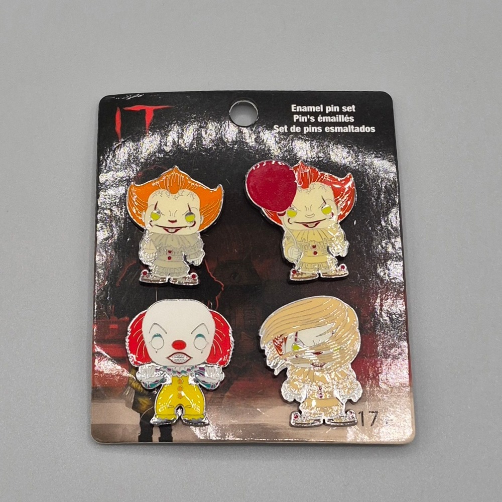 Funko POP IT Pennywise Enamel Pin Set 4 Pack Horror Movie ITPN0015 NEW